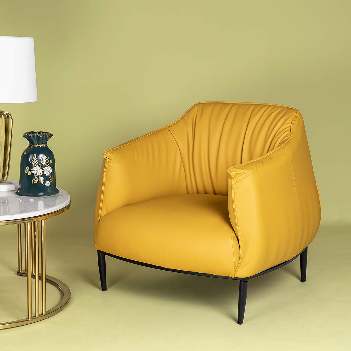Aureate Accents Lounge Chair - Yellow