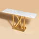 Solace Sanctuary Gold Marble Top Console Table (Stainless Steel)