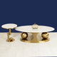 Amara Gold Base Round Accent Table With Side Table - Set of 2 (BIG)