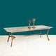 The Roman Rectangular Marble Coffee Table - ROSE GOLD (Stainless Steel) (Gray and white Stone)