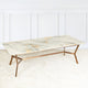 The Roman Rectangular Marble Coffee Table - ROSE GOLD (Stainless Steel) (Gold and white Stone)