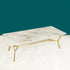 The Roman Rectangular Marble Coffee Table - GOLD (Stainless Steel) (Gold and white Stone)