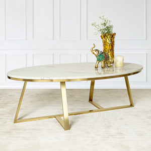 Oval Delight Centre table (STAINLESS STEEL)