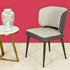 Silk Lotus Comfort Metal Dining Chair- Gray