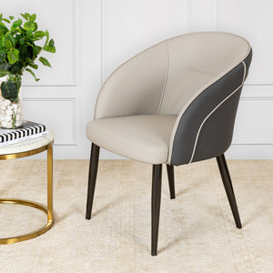 Harmonious Haven Metal Dining Chair - Gray