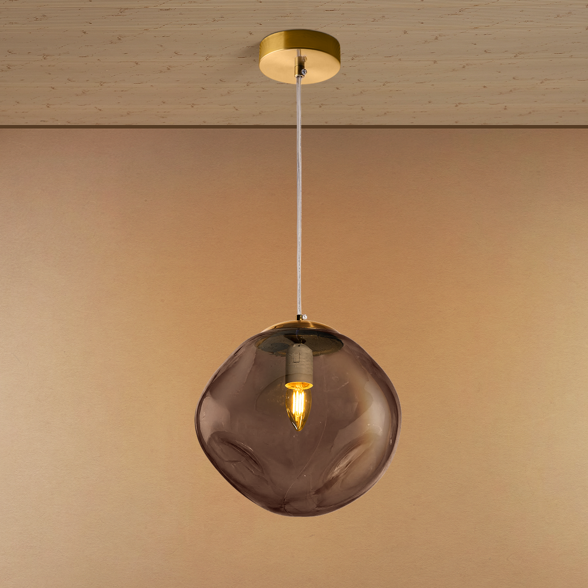 Lumera Drop Ceiling Light For Home & Home Decoration Item - Amber ...