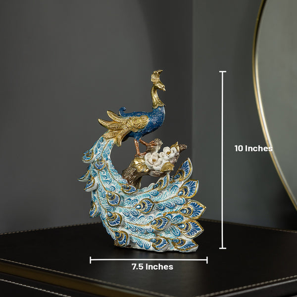 Peacock’s Glory Home Decoration Showpiece
