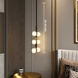 Luminous Pearl Cascade Pendant Light for Living Room