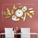 Floral Glimmer Metal Wall Art Clock