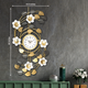 Golden Garden Metal Wall Art Clock