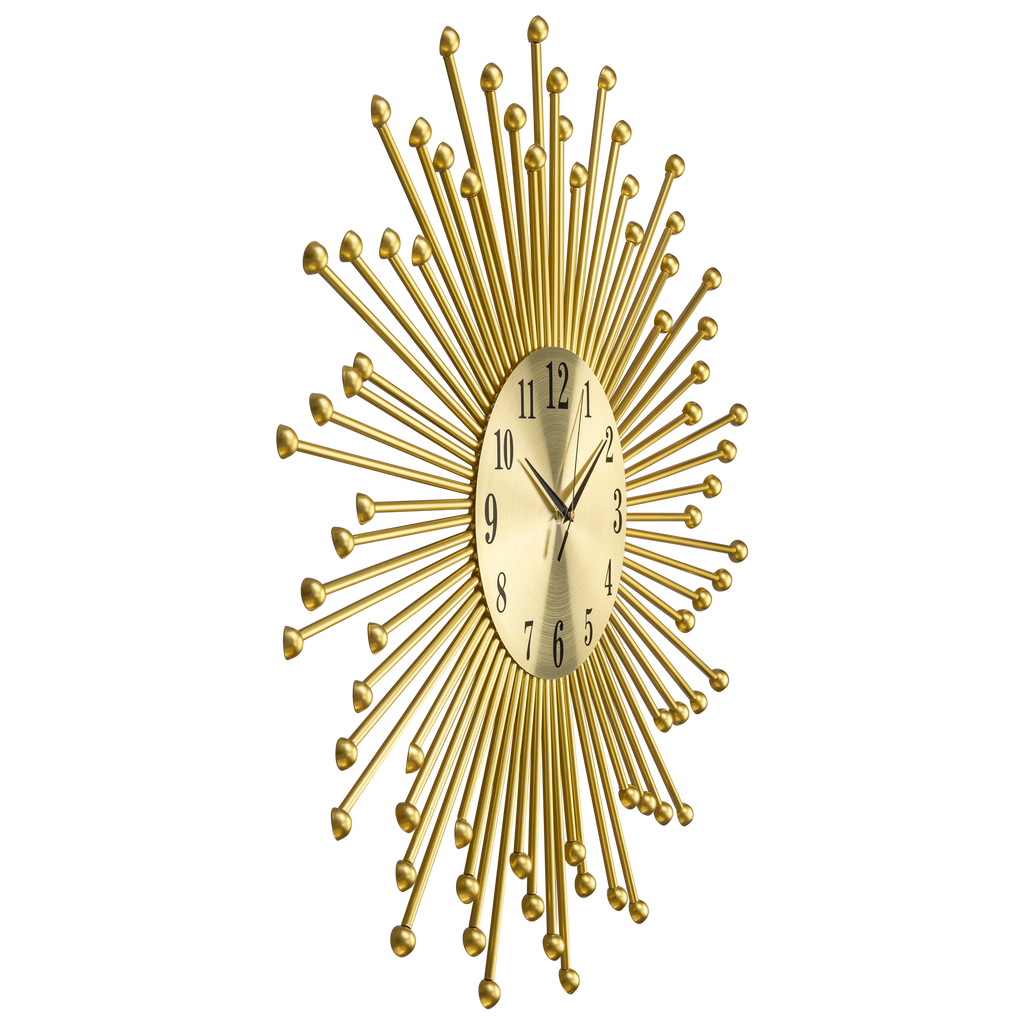 Shining Sun Metal Art Wall Clock
