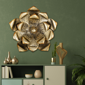 Gilded Harmony Metal Art for Wall - Big