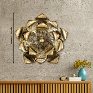 Gilded Harmony Metal Art for Wall - Big