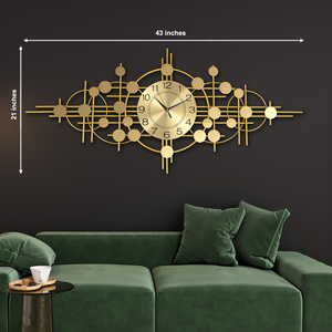 Metallic Burst Metal Art Wall Clock