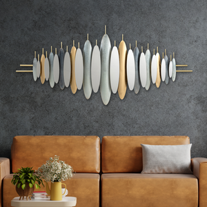 Sculptural Wave Metal Wall Art Panel