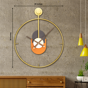 Circular Metal Orbit Metal Wall Art Clock