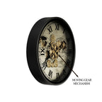 Moment Maker Luxury Designer Wall Clock With Moving Gear Mechanism Buy Wall Clock Online - Big (Steel Body)