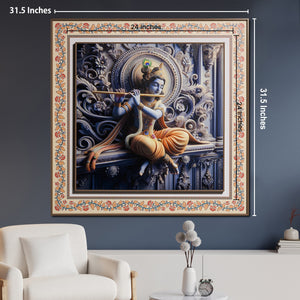 Murali Manohar The Lord Krishna Painting For Home  (Double Frame)