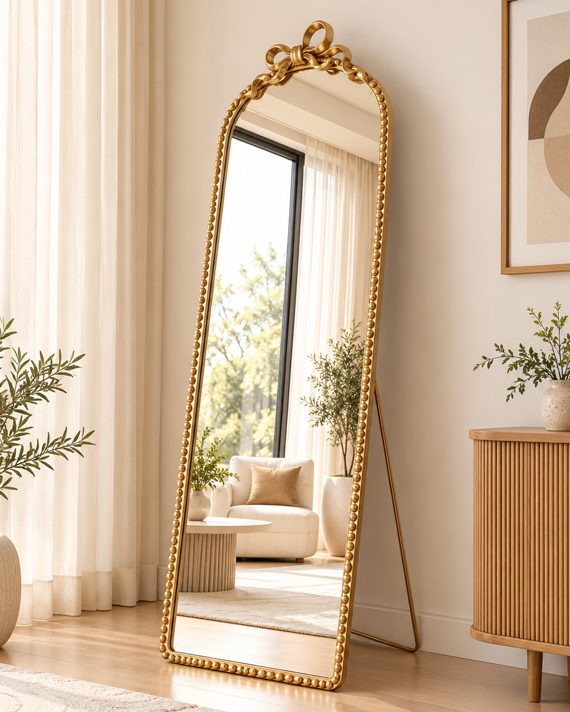 Regency Bow Designer Floor Mirror For Home & Home Decoration Item