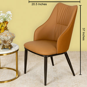Noble Sanctuary Metal Dining Chair - Tan Color