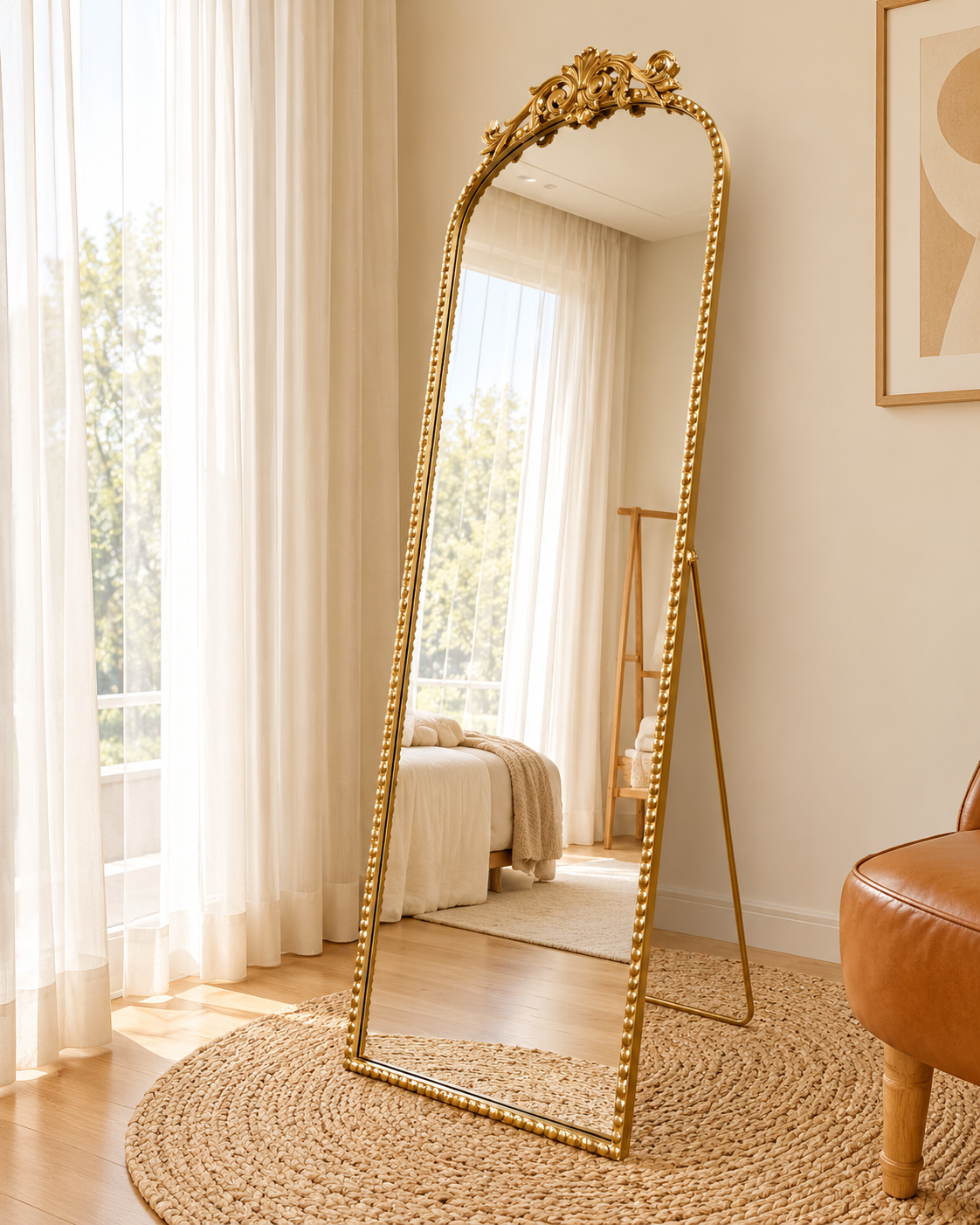 Regency Bow Designer Floor Mirror For Home & Home Decoration Item