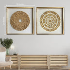 The Golden Overlay & Illustrious Allure Shadow Box for Wall Decoration Pair - Set of 2