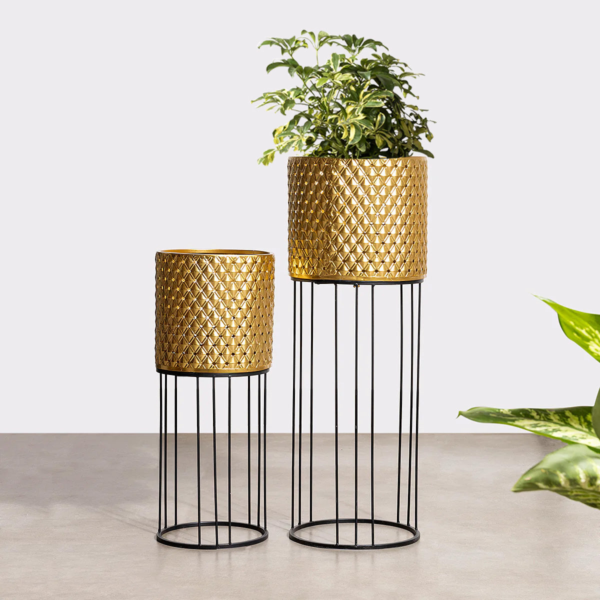 Buy Verdant Oasis Metal Planters Pair Dekor Company