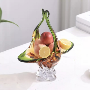 Graceful Nest Elegance Handblown Glass Vase & Decorative showpiece