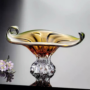 Aurora Shell Luxe Handblown Glass Vase & Decorative showpiece