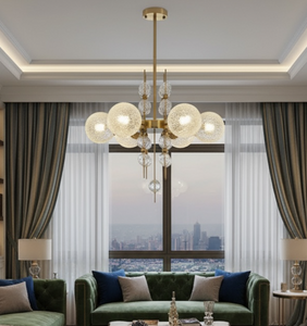 The Moonstone Crown Chandelier Light For Living Room
