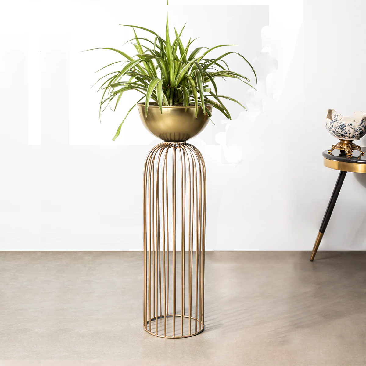 gold plant pot with stand Buy Urban Zen Planter Gold Stand & Gold Pot (Big)