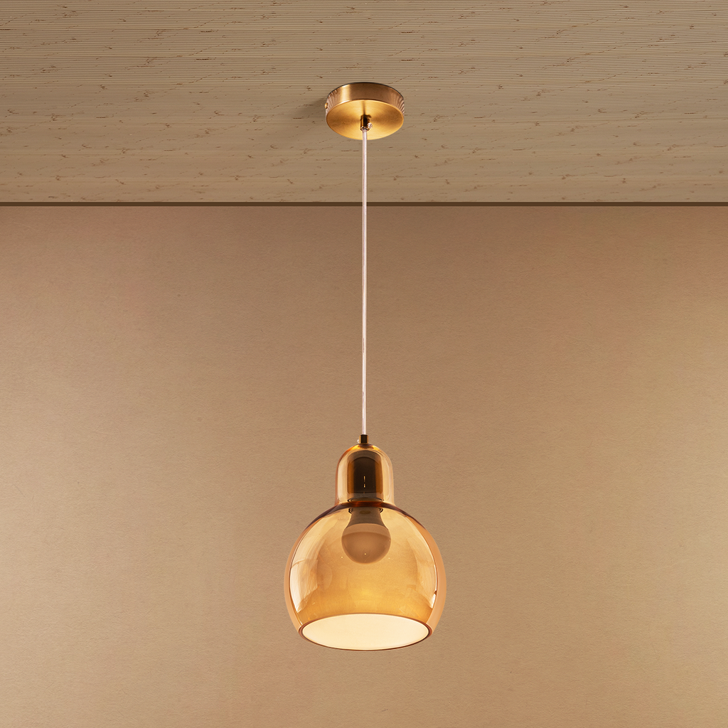 Lumera Globe Pendant Light For Living Room & Home Decoration item - Amber
