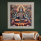 Radiance of Wealth The Goddess Laxmi Painting on Lotus for Home