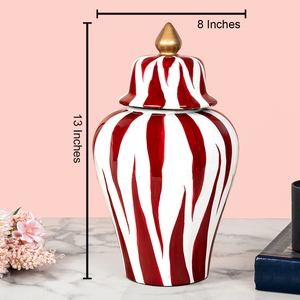 Ruby Wave Ceramic Vases & Decorative Showpiece - Small