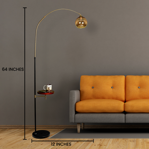 Minimalist Scandinavian Floor Lamp for Living Room (With Wireless Charging Table)