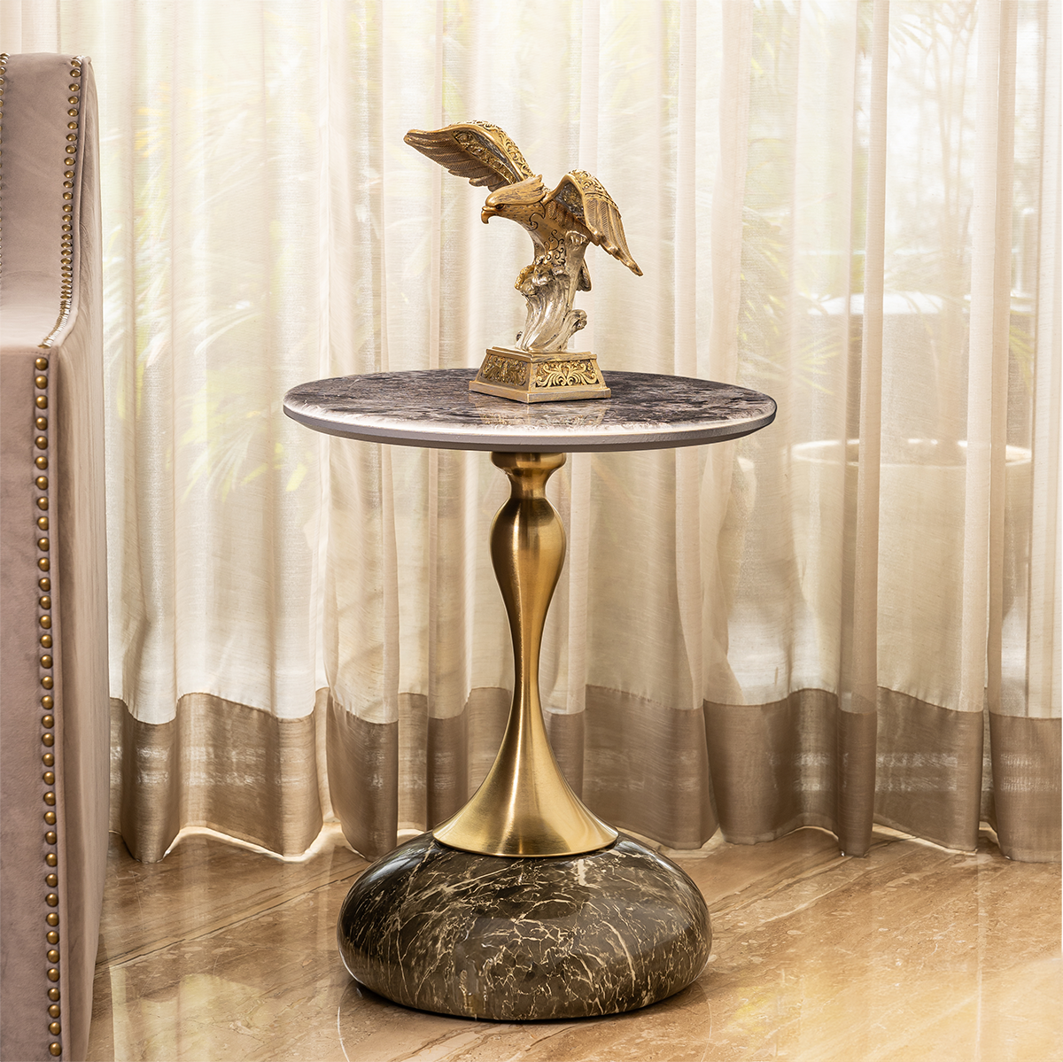Eclipse Aura Accent Side Table For Home