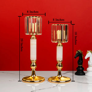 Radiant Sentinel Candle Holder Stand - Set of 2