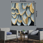 The Circle of Life 100% Hand Painted Wall Decor Paintings for Home (40 x 40 Inches)