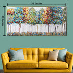 The Mystery Forest  100% Hand Painted Wall Painting (With outer Floater Frame)