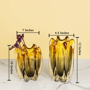 Golden Hour Decoative Vases and Showpieces - Set of 2