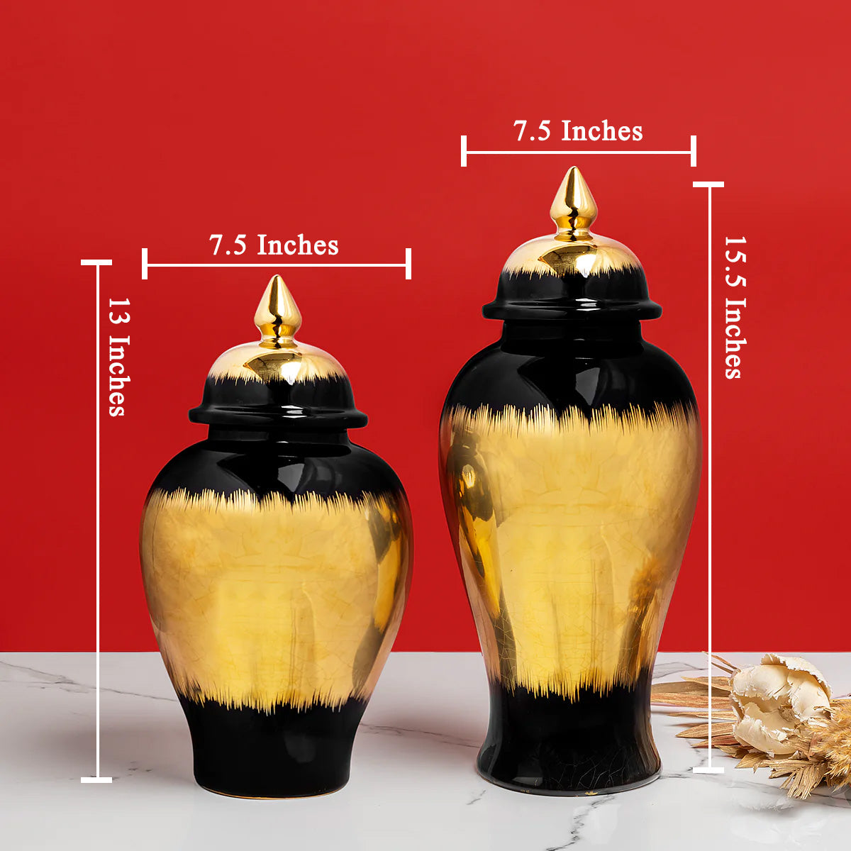 Venezia Decorative Vase and Showpiece - Set Of 2