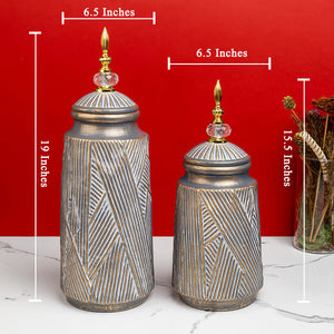 Restorative Raven Decorative Vase and Showpiece - Set Of 2