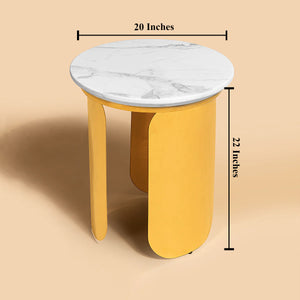 Mystique Mirage Side Table For Living Room (Stainless Steel)