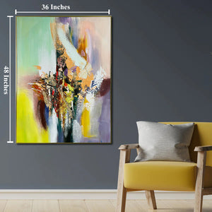 Reverie in Blossom Handpainted Wall Painting (With outer Floater Frame)