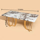 Oasis Odyssey Dining Table  Gold - Brown Marble Top (Stainless Steel)