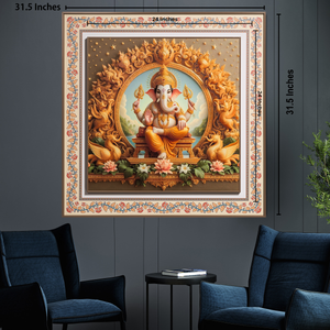 Siddhivinayak The Lord Ganesha Painting for Home (Double Frame)