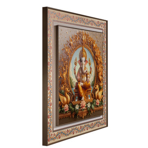 Siddhivinayak The Lord Ganesha Painting for Home (Double Frame)