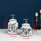 Emerald Elegance Decorative Ceramic Vase - Pair (Blue)