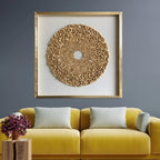 Gold overlay leaf Shadow Box Wall Decoration Piece (Medium)
