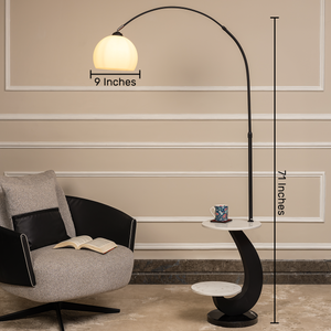 Sleek Shine Designer Arc Floor Lamp for Living Room